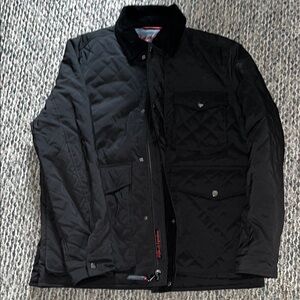 Men's Black Quilted Jacket Robert graham